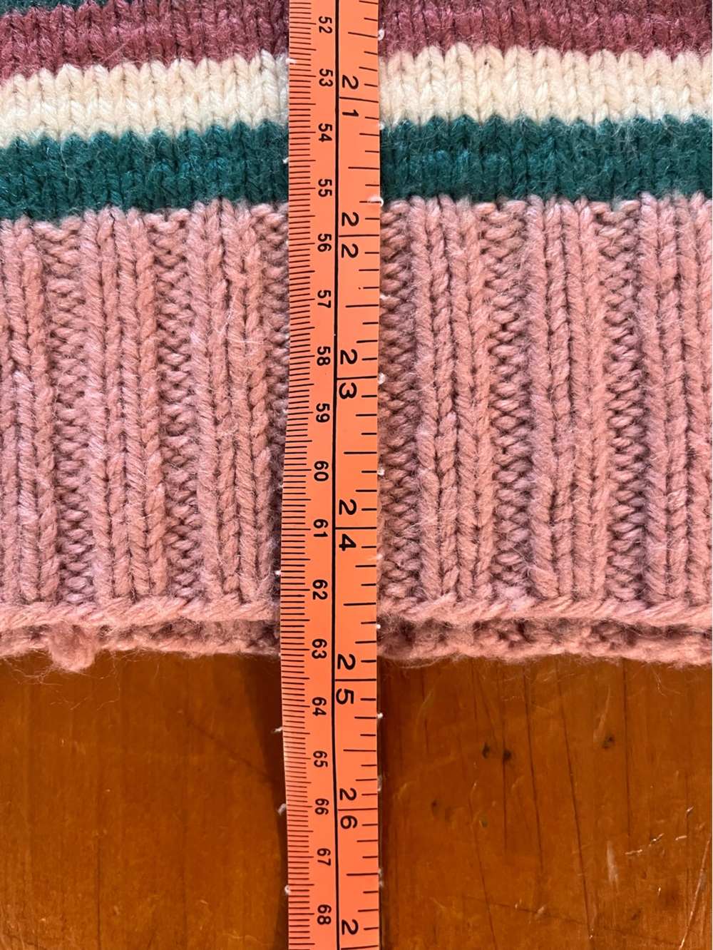 Handmade 90s Rose, Teal, Ivory, and Dark Dusty Rose Mock Neck Sweater - Picture 6 of 6